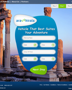 Online Car Hire Website Design